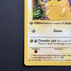 1st Edition Pikachu 58/102 Base Set Yellow Cheeks Shadowless Pokemon Card - Image 5
