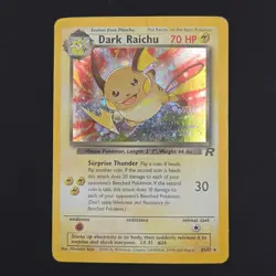 Pokemon TCG Card Dark Raichu 83/82 Team Rocket Holo Vintage - MP - Image 1