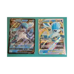 Pokemon TCG Glaceon V & Glaceon VSTAR 2 Card Lot Basic VSTAR Holo Promo SWSH - Image 1