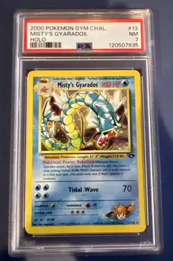 Misty's Gyarados 13/132 Gym Challenge Holo Pokemon Card NM Graded PSA 7 - Image 1