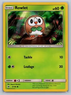 Rowlet - 9/149 (Water Web Holo) Holo Promo Miscellaneous Cards & Products 009/14 - Image 1