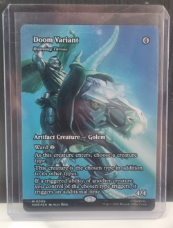 MTG Doom Variant Roaming Throne (Borderless) Foil 0099 - Marvel Super Heroes - Image 1