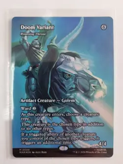 MTG Doom Variant Roaming Throne (Borderless) Foil 0099 - Marvel Super Heroes - Image 4