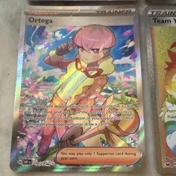 Pokemon TCG Full Art Trainer Lot (4) Eri Ortega Team Yell Grunt Rainbow NM - Image 4