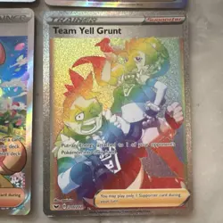 Pokemon TCG Full Art Trainer Lot (4) Eri Ortega Team Yell Grunt Rainbow NM - Image 5