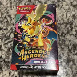 Pokemon Mega Evolution Ascended Heroes Booster Bundle Sealed 6 Pack Box - Image 1