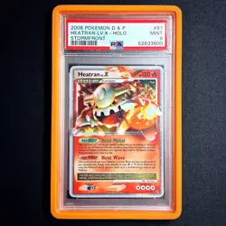 Pokemon TCG Heatran LV.X holo 97/100 D&P Stormfront 2008 MINT PSA 9 (with guard) - Image 1