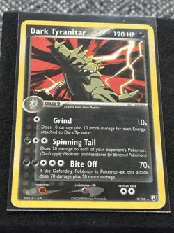 Pokemon Dark Tyranitar EX Team Rocket Returns 19/109 Rare 120 HP 2004 - Image 1