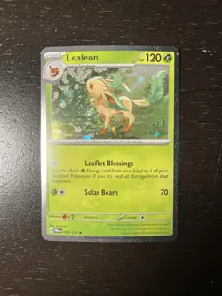 Leafeon 005/131 Cosmo Holo Promo Prismatic Evolutions Costco Tin Pokemon TCG LP - Image 1