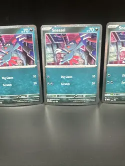 Sneasel 020 Pokemon TCG ME Black Star Promo Cosmos Holo NM X3! - Image 3