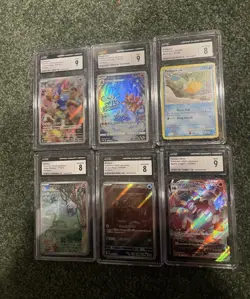 CGC Graded Japanese Pokemon TCG Art Rare Holo Lot 6 Pelipper Rampardos - Image 1