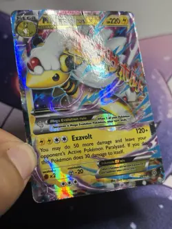 Mega M Ampharos EX 28/98 XY Ancient Origins Holo Ultra Rare Pokemon Card HP - Image 4