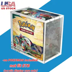 Pokemon Booster Box Acrylic Protective Display Case Magnetic UV Rejection - Image 1