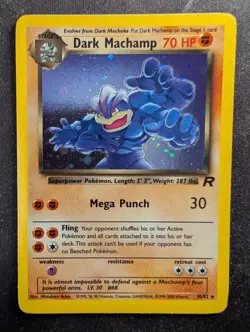Dark Machamp - 10/82 Holo Rare - Team Rocket (Pokemon) NM #1 - Image 1