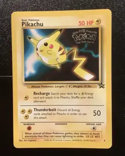 Pokemon Pikachu Black Star Movie Promo 4/53 WOTC Vintage 1999 - Image 1