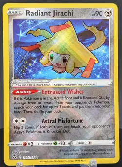 Pokemon Radiant Jirachi #120/195 English Silver Tempest Radiant Rare - Image 1