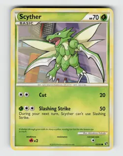 Scyther 65/90 - Pokemon - HGSS Undaunted - Common - NM - Image 1
