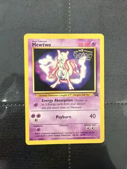 Pokemon Mewtwo Kids WB Presents Promo 3/130 1999 70 HP Regular English TCG - Image 1