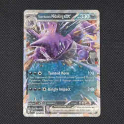 Team Rocket's Nidoking ex 119/182 Double Rare Destined Rivals Pokemon Holo NM - Image 1