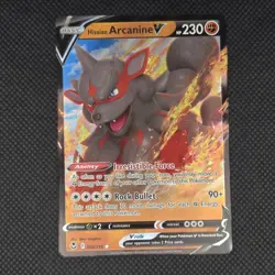 Hisuian Arcanine V 090/195 Holo V Rare Silver Tempest Pokemon Holo NM Holo - Image 1