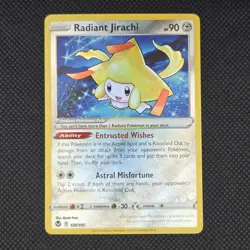 Radiant Jirachi 120/195 Radiant Rare Silver Tempest Pokemon Holo NM - Image 1