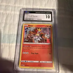 Holo Entei 021/159 Holo Rare Crown Zenith Pokemon TCG - Image 1