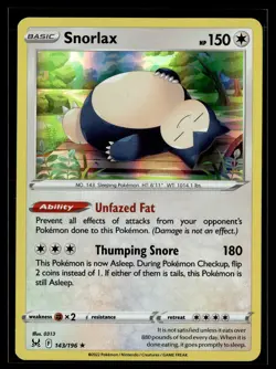 Pokemon TCG SWSH11: Lost Origin #143/196 Snorlax - Image 1