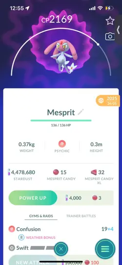 Pokemon Go Legendary Mesprit ( Normal ) - Image 1