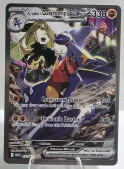Pokemon Cynthia's Garchomp ex Full Art SIR 232/182 Destined Rivals - Image 1