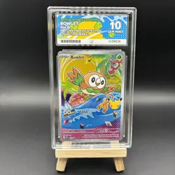 Ace Perfect 10 Rowlet 043 First Partner Illustration Promo Gem Mint Pokemon - Image 1