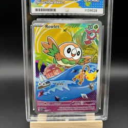 Ace Perfect 10 Rowlet 043 First Partner Illustration Promo Gem Mint Pokemon - Image 2