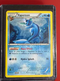 Pokemon TCG Vaporeon 90 HP Uncommon EN XY Ancient Origins 22/98 Holo - Image 1