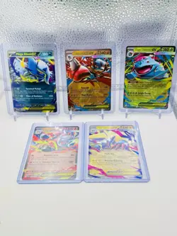 Pokemon TCG Mega Evolution Double Rare Lot Mega Lucario Mega Venusaur 8 Cards - Image 1