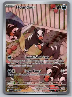 Houndour 204/197 Illustration Rare Obsidian Flames Pokemon Holo Near Mint - Image 1