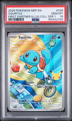 2026 POKEMON MEP EN-ME BLACK STAR PROMO #039 SQUIRTLE PSA 10 - Image 1