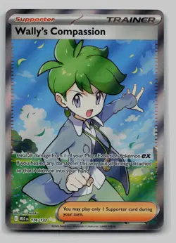 Wally's Compassion 176/132 Ultra Rare Mega Evolution Pokemon Holo Near Mint - Image 1