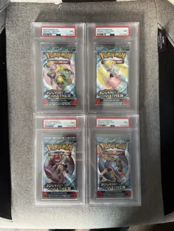 2025 Pokemon Journey Together 4 x Booster Packs Sequential PSA 9 Art Set - Image 1