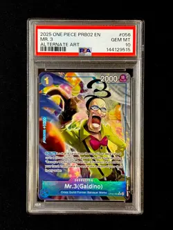 One Piece Mr.3(Galdino) OP09-056 PSA 10 Alt Art One Piece Card - Image 1
