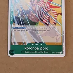 One Piece Roronoa Zoro (034) (OP07-034/201) OP07 500 Years in the Future NM TCG - Image 3