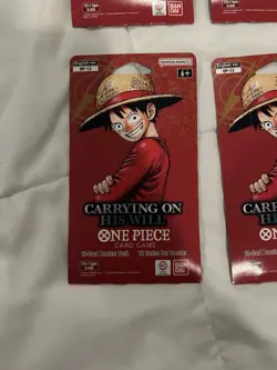 One Piece OP-13 Carrying On His Will Sleeved Booster Pack Lot x8 English Sealed - Image 2