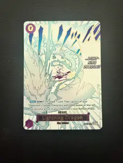 2026 ONE PIECE ADVENTURE ON KAMI'S ISLAND ALT ART #077 LIGHTNING DRAGON - Image 1