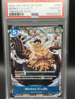 2025 One Piece OP13-058 Monkey.D.Luffy Carrying On His Will Treasure Rate PSA 10 - Image 1