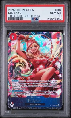 2025 ONE PIECE PROMOS #004 KUJYAKU TREASURE CUP-TOP 64 PSA 10 - Image 1
