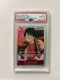 2022 ONE PIECE ST01-012 MONKEY D. LUFFY SUPER PRE-RELEASE PSA 10 GEM MINT ✅ - Image 1