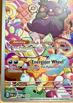 Pokemon Morpeko Illustration Rare Holo Card 206/182 Sv04: Paradox Rift LP/NM - Image 2