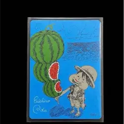 NatsuComi ONE PIECE Card Game Luffy Watermelon Illustration Promo Card Japan - Image 3