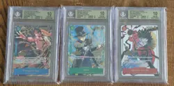 BGS 10 3rd Anniversary WINNER 3 Brothers Luffy Sabo Ace One Piece TCG - Image 1