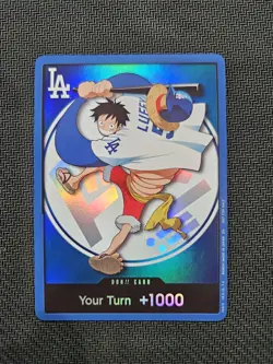 2026 One Piece Night LA Dodgers Monkey D. Luffy Don Promo Card - Image 1
