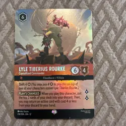 Disney Lorcana Lyle Tiberius Rourke Crystallized Commander 214/204 Wilds Unknown - Image 1