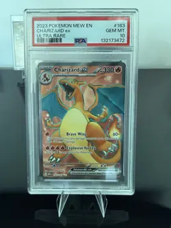 2023 POKEMON MEW EN-151 ULTRA RARE #183 CHARIZARD EX PSA 10 - Image 1